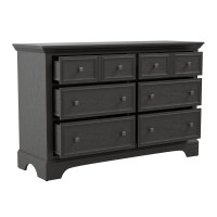 OSP Home Furnishings BP-4200-020B Farmhouse Basics 6 Drawer Dresser in Rustic Black Finish